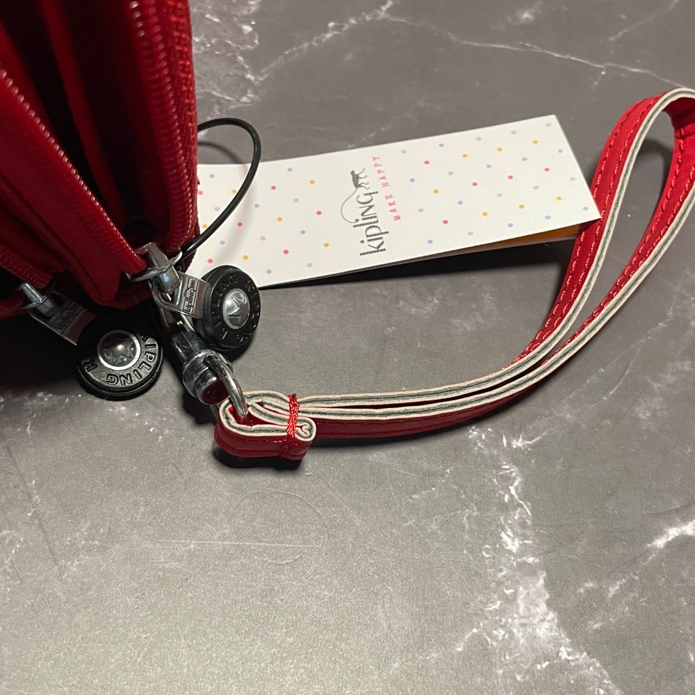 NWT Kipling Imogen Cherry Red Zip Around Wallet π π - Picture 11 of 14